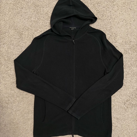 Theory Men’s Full Zip Hoodie - Premium Cotton Size Medium Excellent Condition